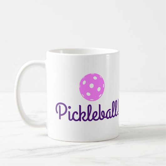 Mok Pickleball Coffee (roze en Paars) (Links)