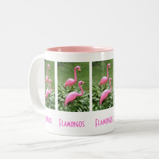 Mok PINK FLAMINGOS (Voorkant links)