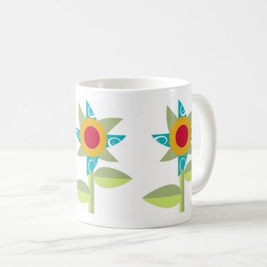 Mok Pinwheels Flowers Coffee (Voorkant rechts)