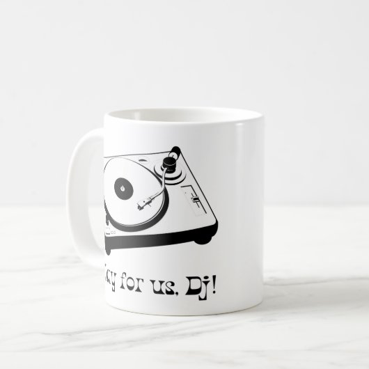 Mok 'Play for us DJ' (Voorkant links)