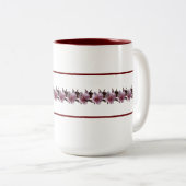 Mok - Plum Blossom tussen Maroon Lines (Voorkant rechts)