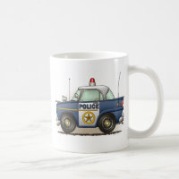 Mok politieauto-politieagent kruiser