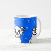 Mok pooienblauw sneeuwvlokken (Voorkant rechts)