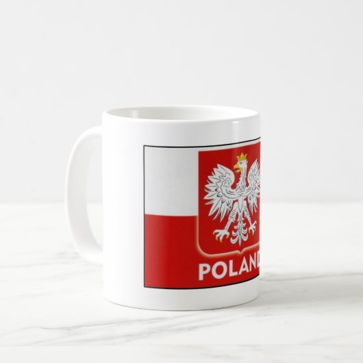 Mok Poolse Logo koffie (Voorkant links)