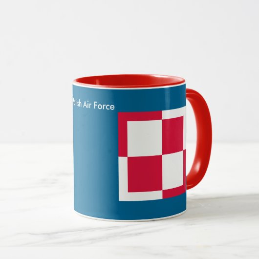 Mok Poolse luchtmacht Roundel Coffee (Voorkant rechts)