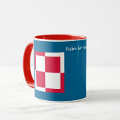 Mok Poolse luchtmacht Roundel Coffee (Voorkant links)