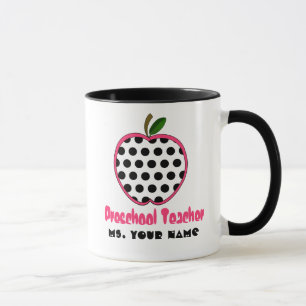 Mok preschoolleraar - Polka Dot Apple