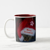 Mok prettige kerstkat in Santa Hat (Links)