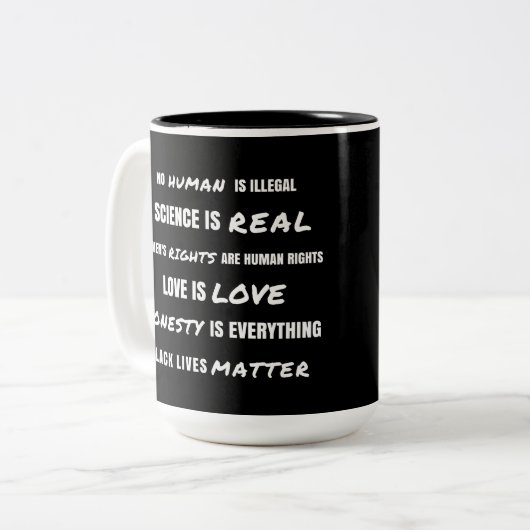 Mok progressieve waarden (Voorkant links)