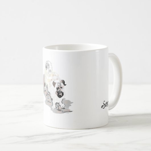 Mok: Pug Koffiemok (Voorkant rechts)