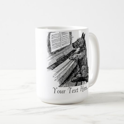 Mok "Puppy Play the Piano" (Voorkant rechts)