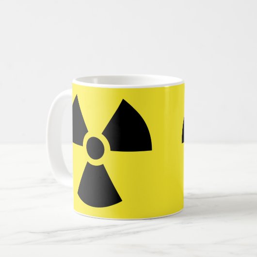 Mok radioactief symbool (Voorkant links)