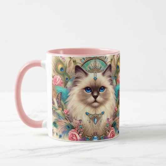 Mok Ragdoll Kat Prinses  Stijl Patroon (Links)