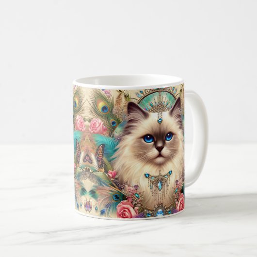 Mok Ragdoll Kat Prinses Stijl Patroon (Voorkant rechts)