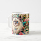 Mok Ragdoll Kat Prinses Stijl Patroon (Voorkant links)