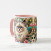 Mok Ragdoll Kat Prinses  Stijl Patroon (Voorkant links)
