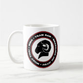 MOK RAM-koffie, zwart-wit en rood Logo (Links)