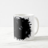 Mok Rand Black Inkt Spatten Abstract Grunge Ontwe (Voorkant rechts)