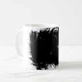 Mok Rand Black Inkt Spatten Abstract Grunge Ontwe (Voorkant links)