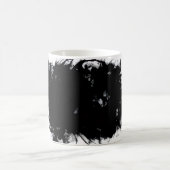Mok Rand Black Inkt Spatten Abstract Grunge Ontwe (Center)