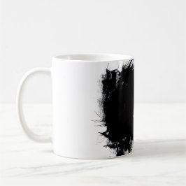 Mok  Rand Black Inkt Spatten Abstract Grunge Ontwe
