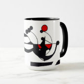 mok "Red Geo Design" koffie (Voorkant rechts)