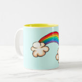 Mok regenboog en wolken (Voorkant links)