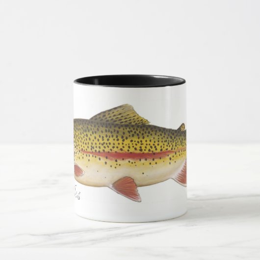 Mok regenboogforel wit met zwart (Midden)