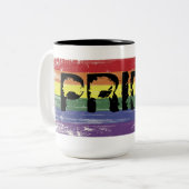 Mok regenbooggraat - koffie - PRIDE (Voorkant links)