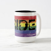 Mok regenbooggraat - koffie - PRIDE (Voorkant rechts)