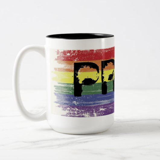 Mok regenbooggraat - koffie - PRIDE (Links)