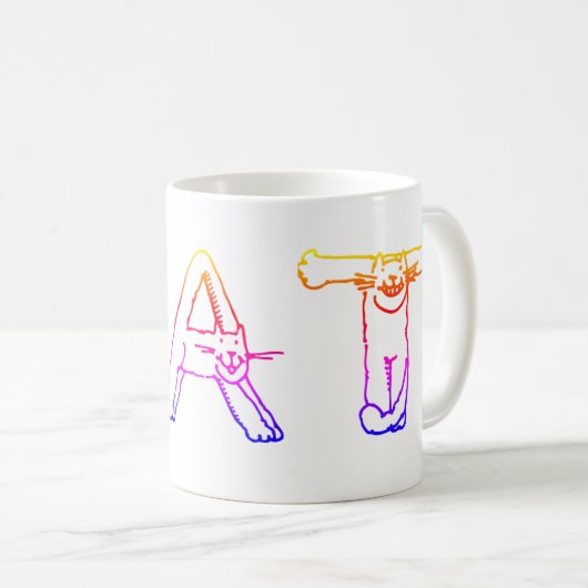 Mok - Regenboogkleurige CAT (Voorkant rechts)