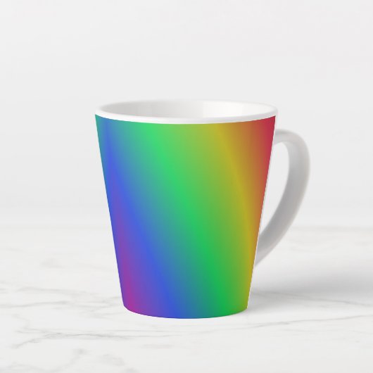 Mok regenboogpatroonlatte (Rechterhoek)