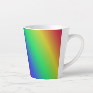 Mok regenboogpatroonlatte