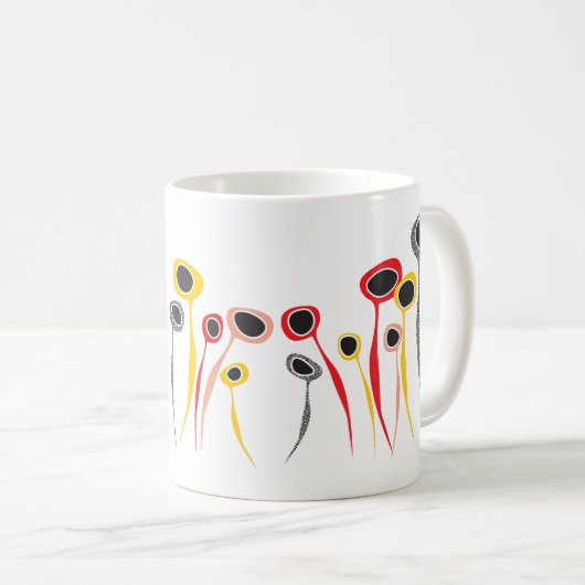 Mok Retro Flowers (Voorkant rechts)