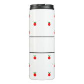 Mok rode appelpatroon thermische tumbler voor lera (Achterkant)