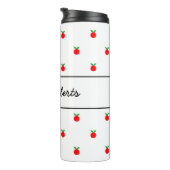 Mok rode appelpatroon thermische tumbler voor lera (Geroteerd rechts)