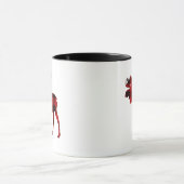 Mok rode buffelbeker van betonmakreel (Midden)