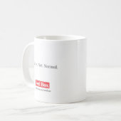 Mok rode doos - Dit. Is.. Die niet. Normaal (Voorkant links)