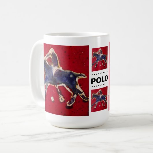 Mok rode en blauwe pokken (Voorkant links)