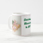 Mok  rode en gele kerstcactus (Voorkant links)