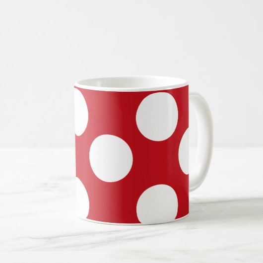 Mok rode en witte grote pooldop (Voorkant rechts)