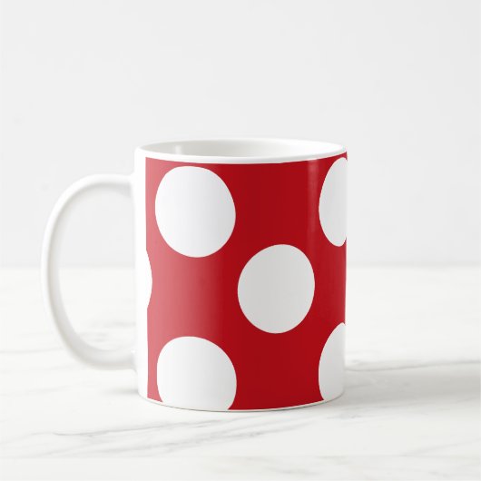 Mok rode en witte grote pooldop (Links)