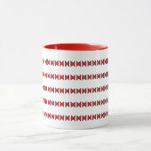 Mok - Rode en zwarte vormen in lijnen (Midden)