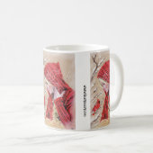 Mok rode kardinaal meisje winterkerstvakantie (Voorkant rechts)