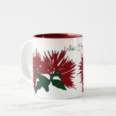Mok rode lehua-bloem (Voorkant links)