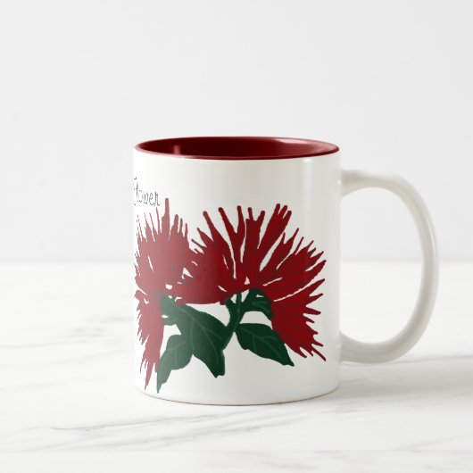 Mok rode lehua-bloem (Rechts)