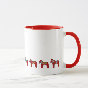 Mok rode paarden koffie