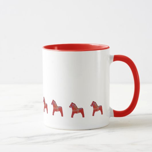 Mok rode paarden koffie (Rechts)