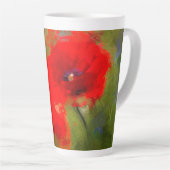 Mok rode papaver latte (Rechterhoek)